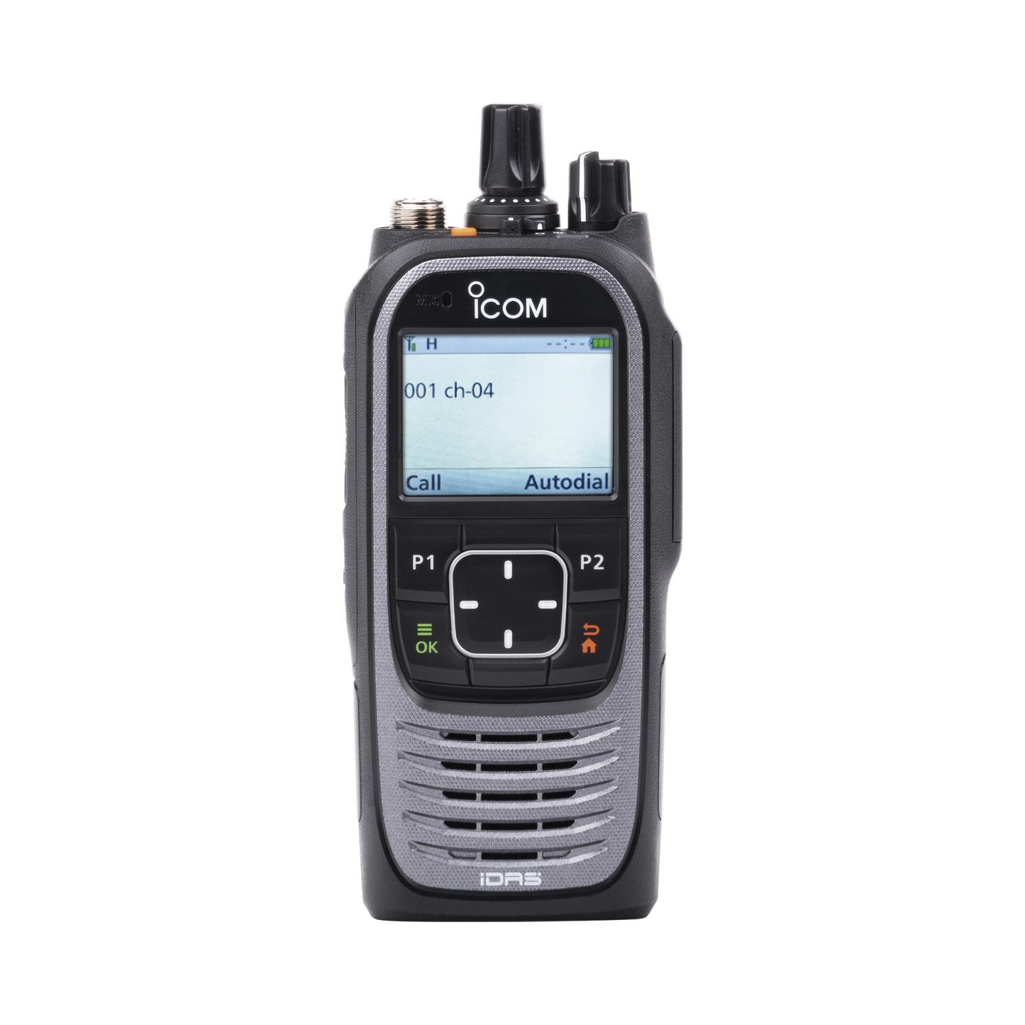 Radio digital NXDN con pantalla a color en la banda de VHF, rango de frecuencia 136-174MHz, de 1024 canales, sumergible IP68, encriptación DES, GPS, bluethooth. no incluye cargador ni antena.