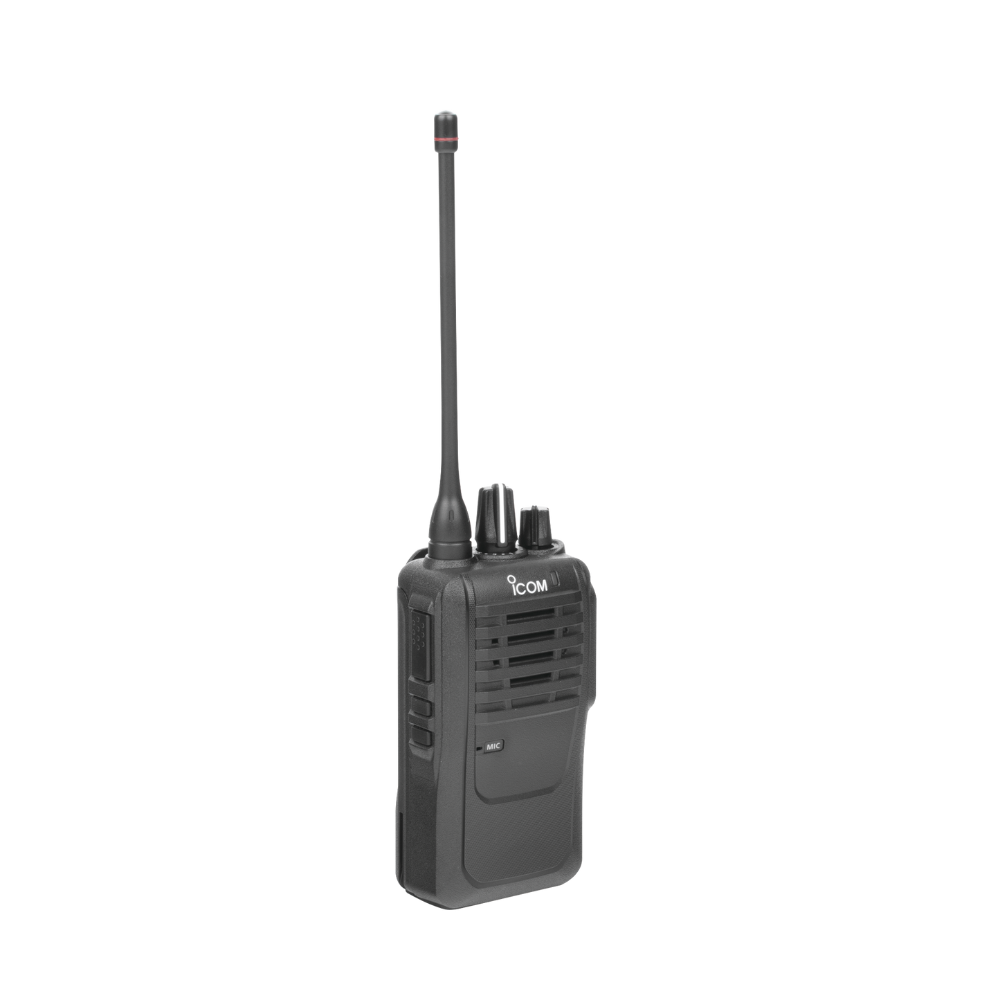 Radio portátil analógico UHF en rango de frecuencia de 450-520 MHz, 5 W de potencia de RF, 16 canales. Incluye: batería, cargador, antena, tapa de accesorios y clip.