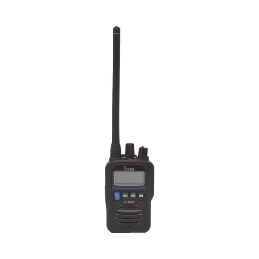 Radio VHF Portátil, Intrínsicamente Seguro, 5 W de Potencia de RF, Certificado UL, Opción de Uso en Mar y Tierra, Funciones de Emergencia, IP67 y MIL-STD-810G, 11 horas de duración de batería