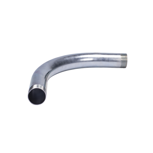 Curva/Codo de 90° de 3" (76mm) pared gruesa con rosca galvanizado etiqueta amarilla
