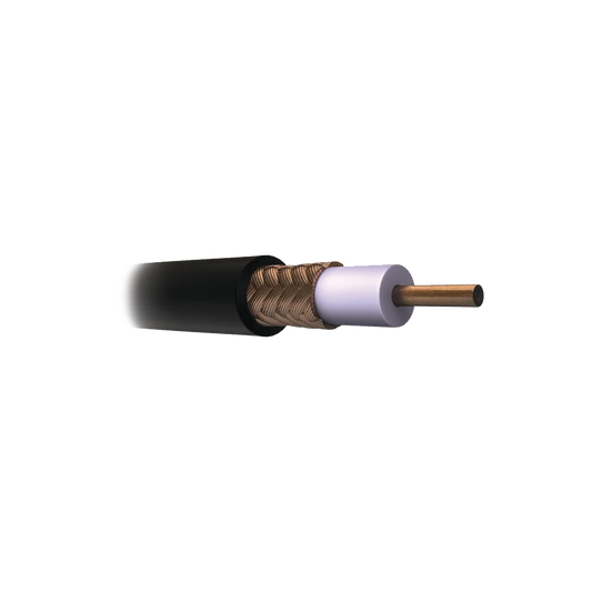 Cable Coaxial RG11/U, 305 Metros (1000 Pies), Bobina de 305 Metros (1000 Pies) Color Negro, AWG 14 Aislamiento Espumado, Blindaje de Aluminio al 60%, Aplicación Intemperie para Video Vigilancia
