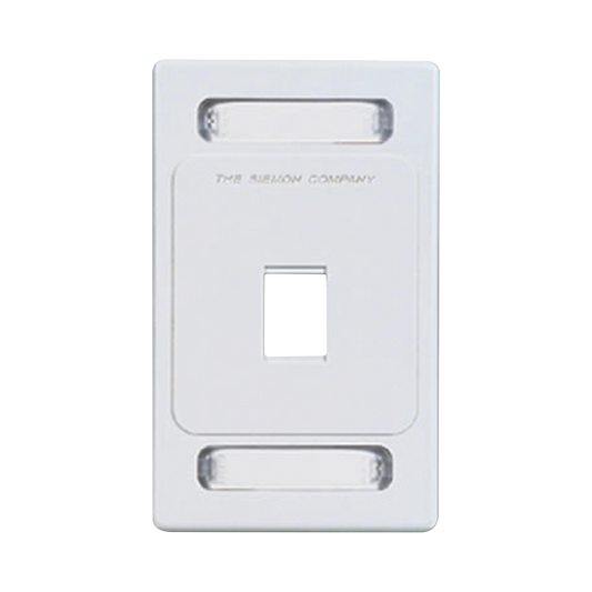 Placa de pared Keystone de 1 salida, color blanco, para jacks Keystone Z-MAX y MAX
