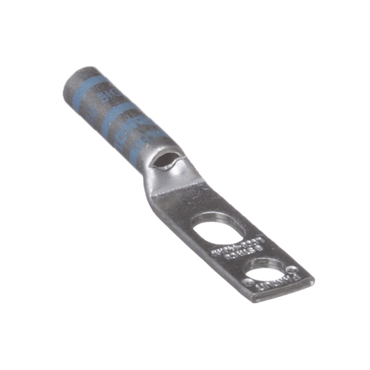 Zapata de compresión LCC6-14JAW-l para cal. 6 Awg, Doble barreno para tornillo prisionero de 1/4, 1 pz