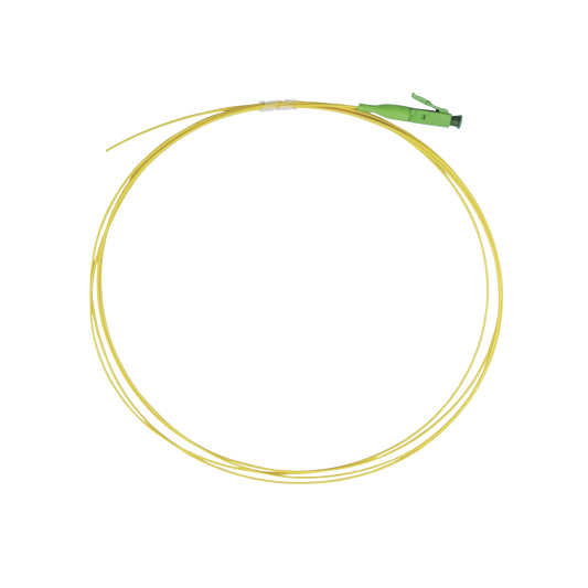 Pigtail de Fibra Óptica Monomodo LC/APC, Simplex de 1 Metro (3.28 Pies)