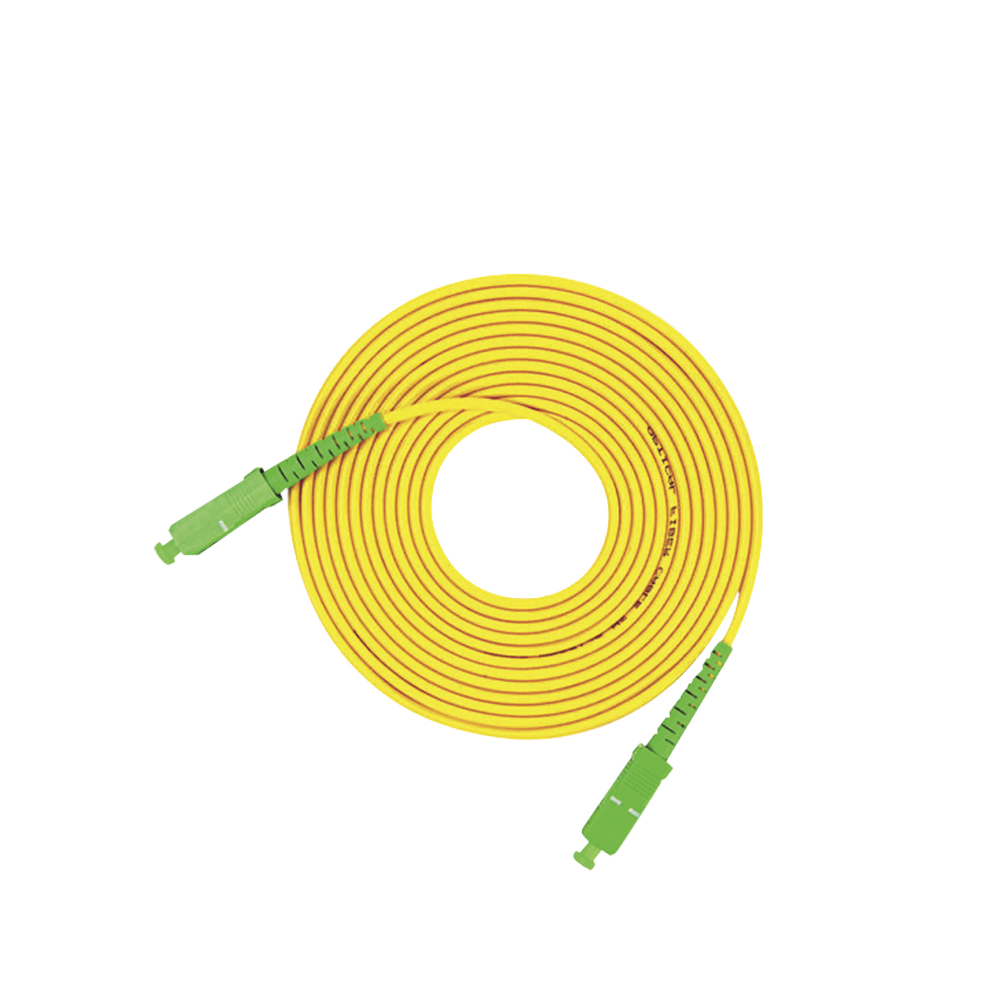 Jumper de Fibra Óptica Monomodo SC/APC-SC/APC Simplex, Color Amarillo ...