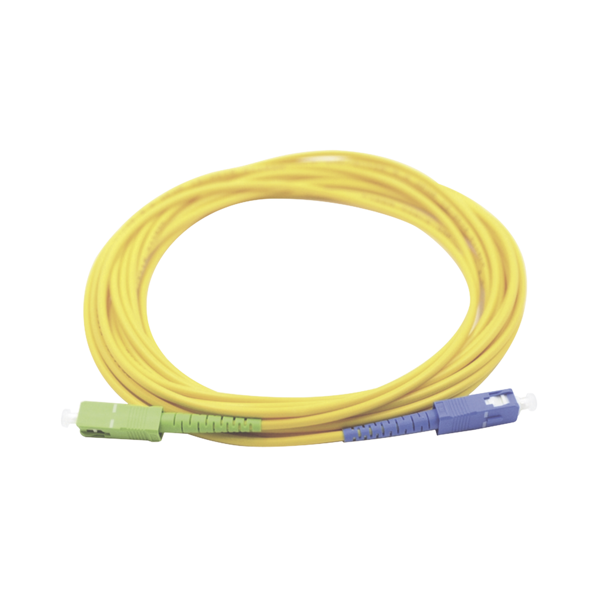 Jumper de Fibra Óptica Monomodo SC/UPC SC/APC Simplex, Color Amarillo 1 Metro (3.28 Pies)