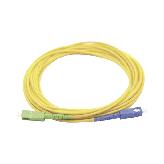 Jumper de Fibra Óptica Monomodo SC/UPC SC/APC Simplex, Color Amarillo 1 Metro (3.28 Pies)