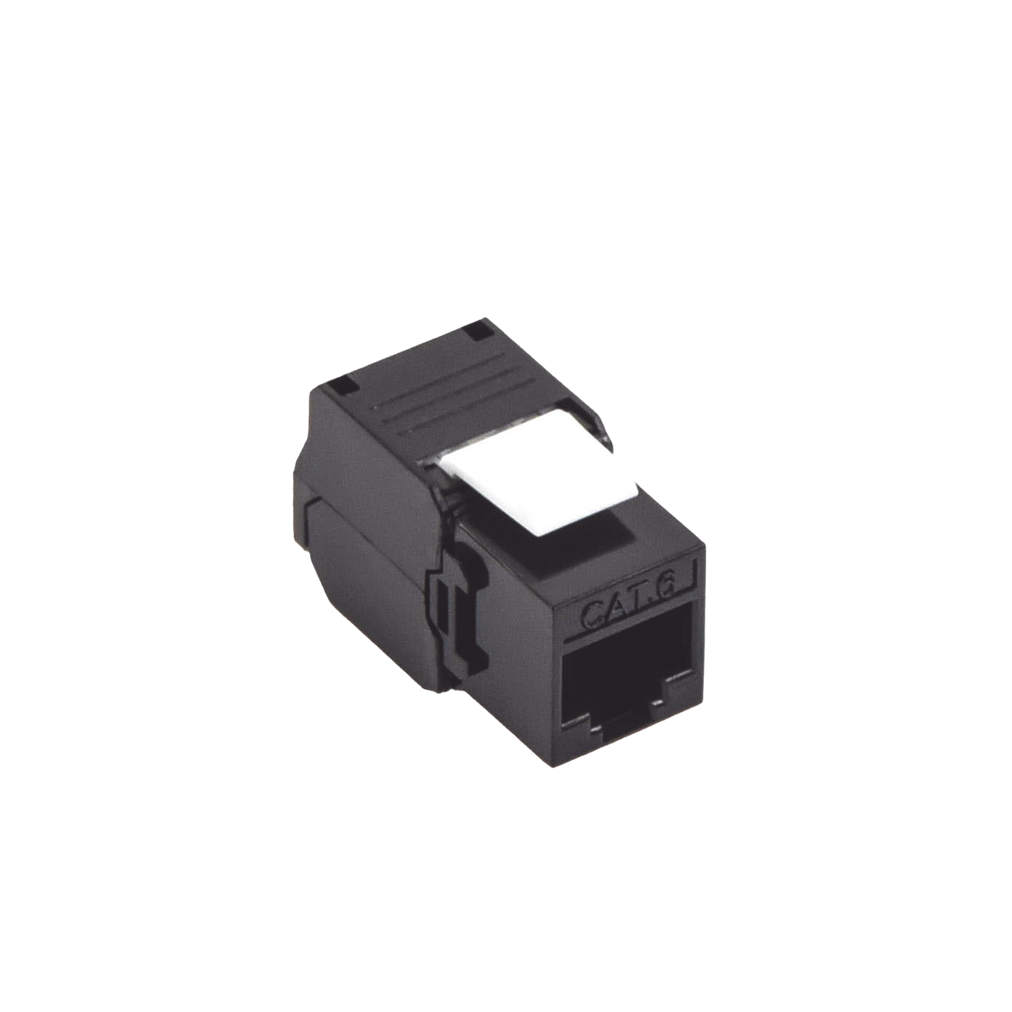 Módulo Jack Keystone Cat6 (Toolless), con Terminación en Ángulo 180 - Color Negro, Compatible con Faceplate y Patchpanel Linkedpro