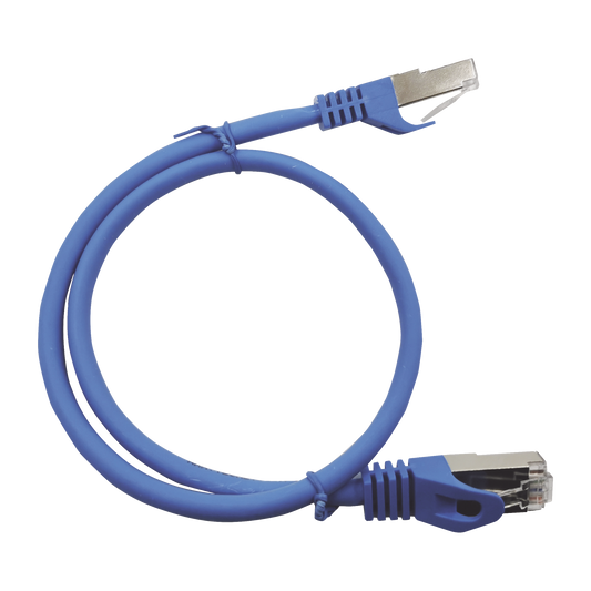 Patch Cord Cat6A 10G Blindado 1.0 Metro (3.28 Pies) Azul