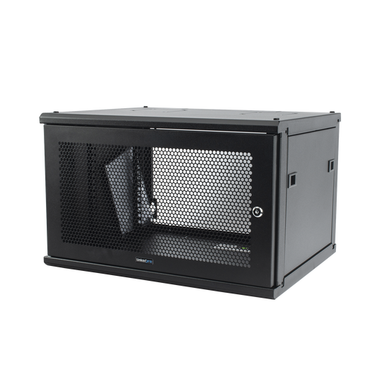 Gabinete Linkedpro de Montaje en Pared, de 19in, Puerta Perforada, 6 UR, 340 mm de Profundidad, Color Negro