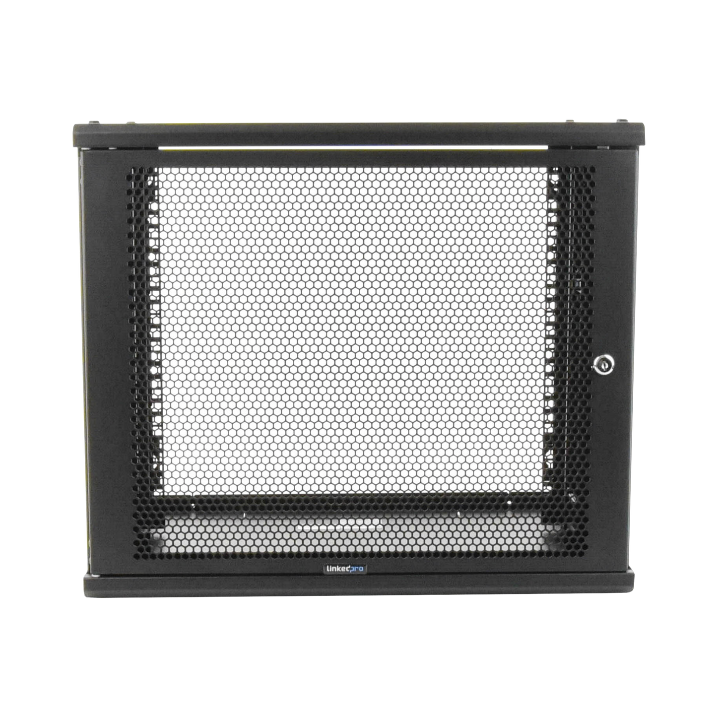 Gabinete Linkedpro de Montaje en Pared, 19in, Puerta Perforada, 9 UR, 450 mm de Profundidad, Color Negro