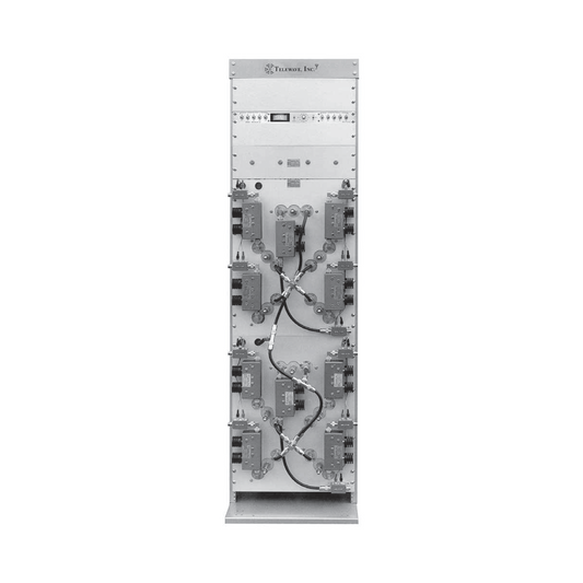 Combinador Panel en Rack 19" de 746-806/ 800-869 MHz, 8 Canales (8" Diam.), 250 kHz, 150 Watt, N Hembras.