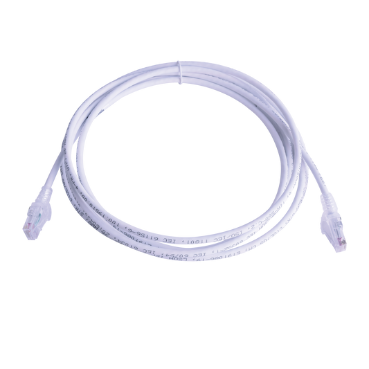Patch Cord MC6 Modular Cat6 UTP, CM/LS0H, 4.57 Metros (15 Pies), Color Blanco