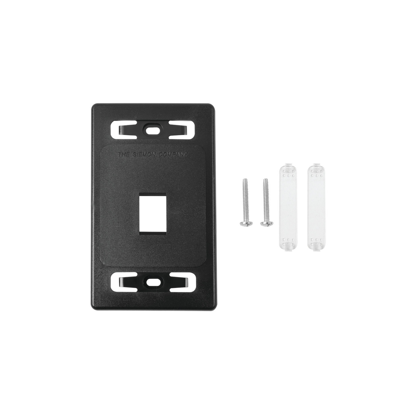 Placa de pared modular MAX, de 1 salida, Color Negro