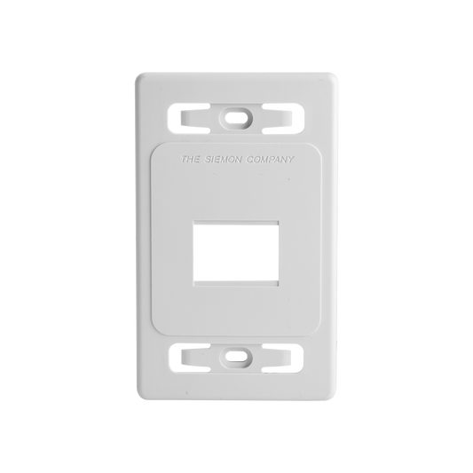 Placa de Pared Modular MAX, de 2 Salidas, Color Blanco