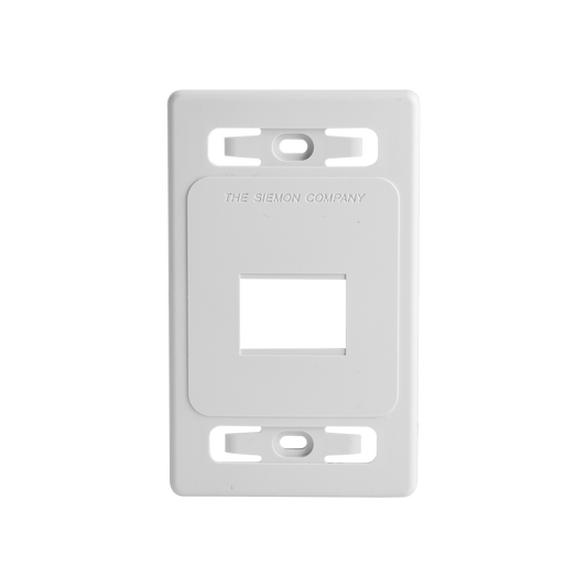 Placa de Pared Modular MAX, de 2 Salidas, Color Blanco, Versión Bulk (Sin Empaque Individual)