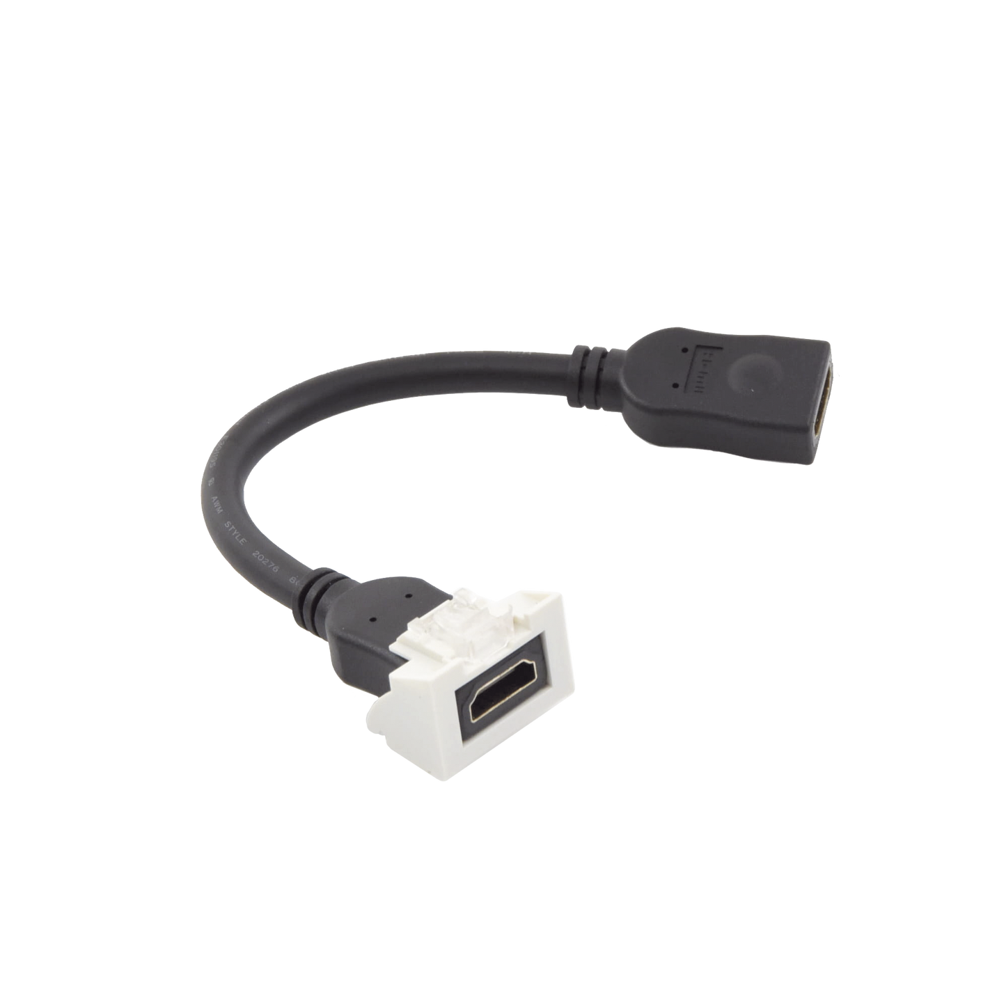 Adaptador HDMI con Pigtail Hembra-Hembra, Para Vídeo 720, 1080p, 4K UHD Compatible con Faceplates MAX Siemon de 2 Salidas, Color Blanco