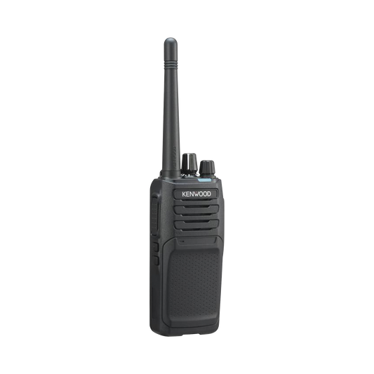 Radio portátil UHF 400-470 MHz, Digital DMR-Analógico, 5 Watts, 64 Canales, Roaming, Encriptación, GPS*, Inc. antena, batería, cargador y clip