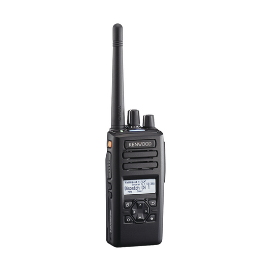 Radio portátil VHF 136-174 MHz, 260 Canales, Digital NXDN-DMR-Análogo, GPS, Bluetooth, IP67, 2 Pines, Incluye Batería-Antena-Cargador-Clip.