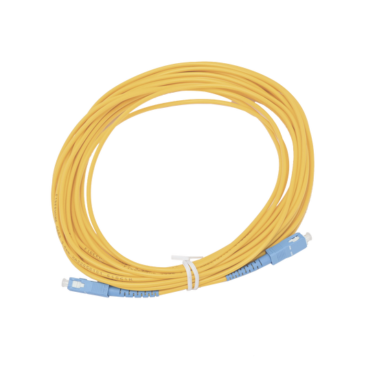 Jumper de Fibra Óptica Simplex, Monomodo, con Conectores SC/UPC-SC/UPC, de 10 Metros (32.81 Pies)