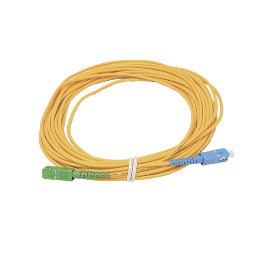 Jumper de Fibra Óptica Simplex, Monomodo, con Conectores SC/UPC-SC/APC, de 10 Metros (32.81 Pies)