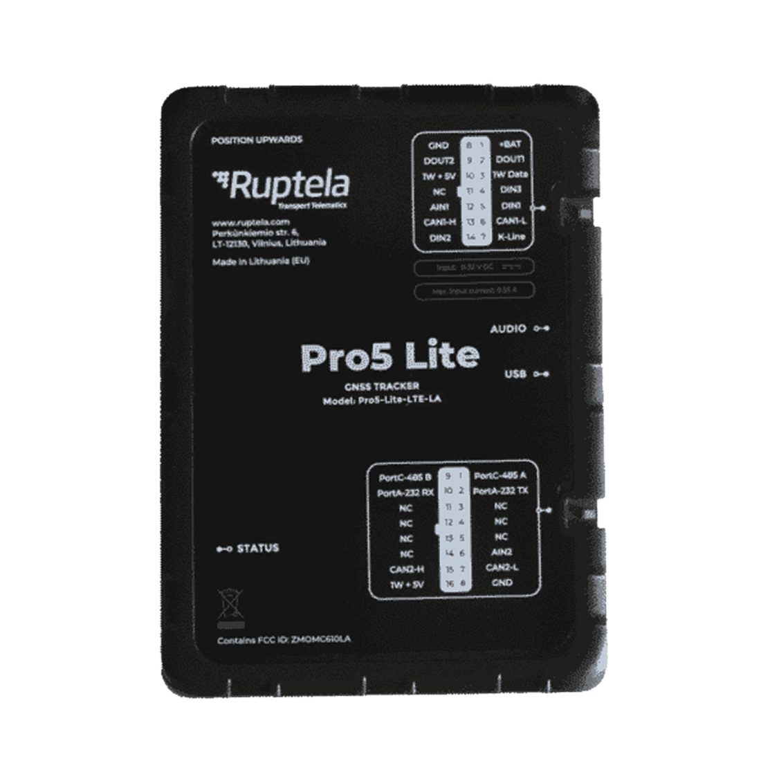 Tracker GPS Pro5 Lite / LTE CAT1 bis (4G), GSM (2G) / Lectura de Datos ...