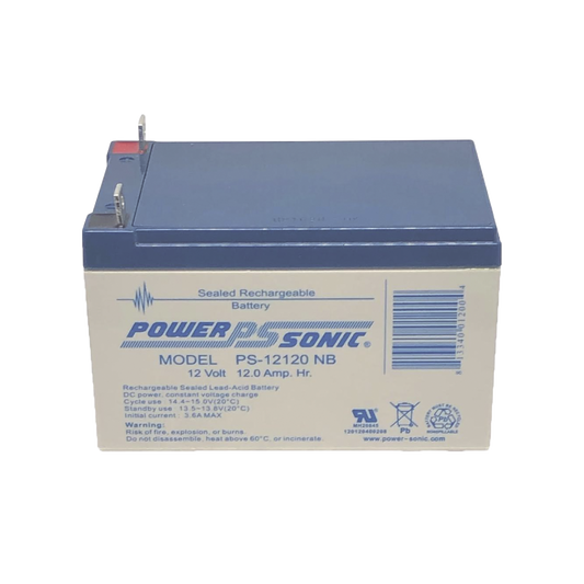 Batería 12V Recargable, 12AH, Para Respaldo, Tecnologías AGM/VRLA, 5 Años Vida Útil, Terminales tipo NB, Reconocida UL , Sin Mantenimiento, Sin Derrames