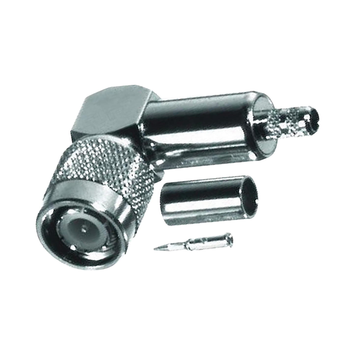 Conector TNC Macho en Ángulo Recto para Cable RG-58/U, LMR-195 Níquel/ Oro/ Teflón.â??