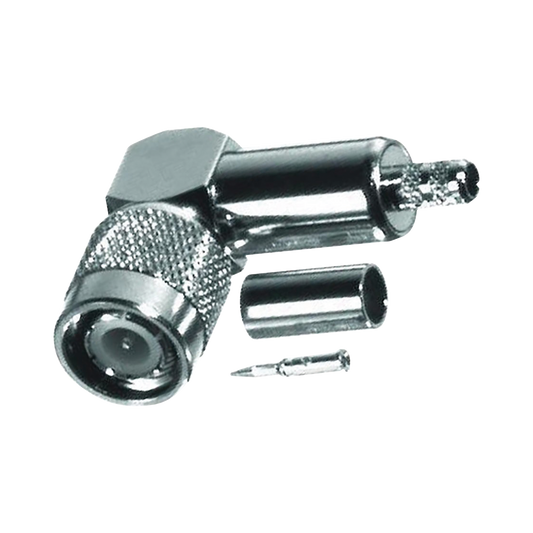 Conector TNC Macho en Ángulo Recto para Cable RG-58/U, LMR-195 Níquel/ Oro/ Teflón.â??
