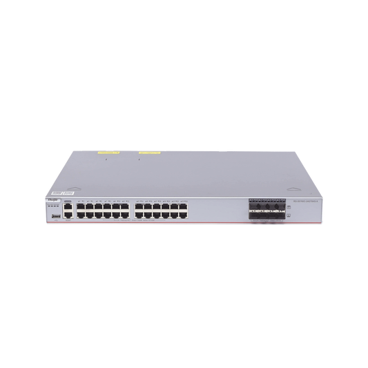 Switch Core Administrable Capa 3 con 24 puertos Gigabit + 8 SFP+ para fibra 10Gb, gestión gratuita desde la nube.