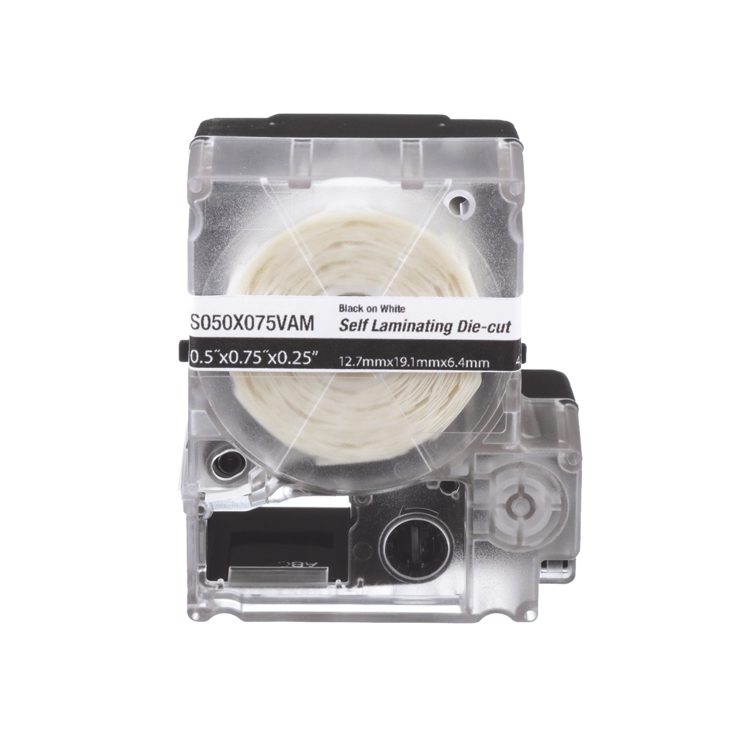 Casete de 200 Etiquetas Autolaminadas de 25.4 x 38.1 mm (1 x 1.5 Pulgadas), para Cables de 3.1 a 7 mm (0.12 a 0.28 Pulgadas) de Diámetro, Área de Impresión Color Blanco