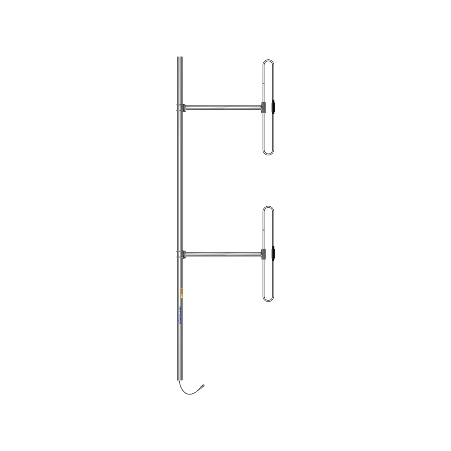 Antena Aérea para Base, 2 Dipolos, 118-138 MHz, 5 dBd, 20 MHz B/W, Radiación Bi-direccional, 300 Watt, N Macho, Inclinación Opcional "Tilt" de 0, 2, 4, 6, 8 o 10 Grados.