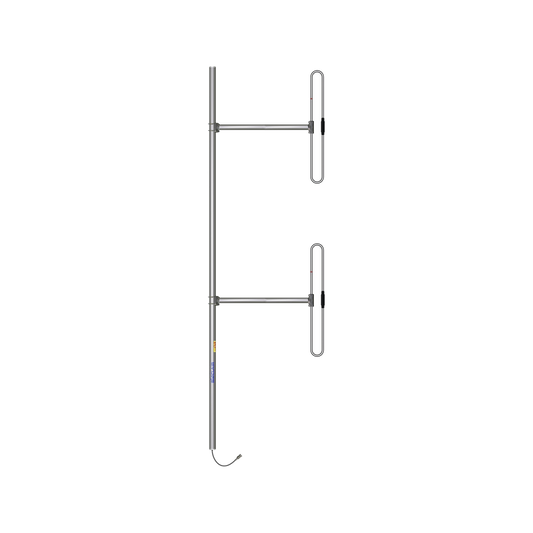 Antena Aérea para Base, 2 Dipolos, 118-138 MHz, 5 dBd, 20 MHz B/W, Radiación Bi-direccional, 300 Watt, N Macho, Inclinación Opcional "Tilt" de 0, 2, 4, 6, 8 o 10 Grados.
