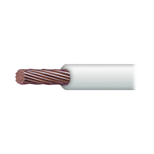 Cable Eléctrico 16 AWG Color Blanco, Conductor de Cobre Suave Cableado. Aislamiento de PVC, Auto-Extinguible. Bobina de 100 Metros (328.08 Pies)