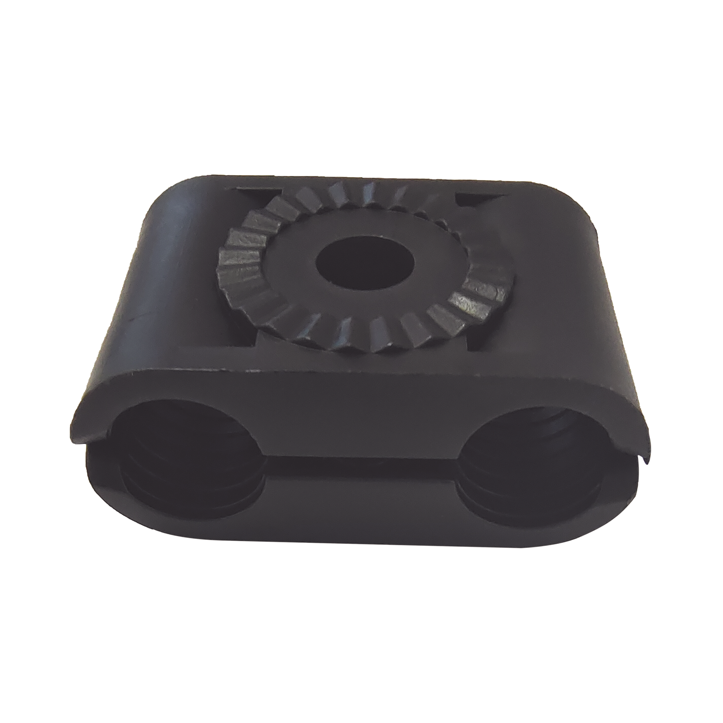 Sujetador de Doble Click para Cable Coaxial de 1/2 Pulgada Paquete de 10 Piezas