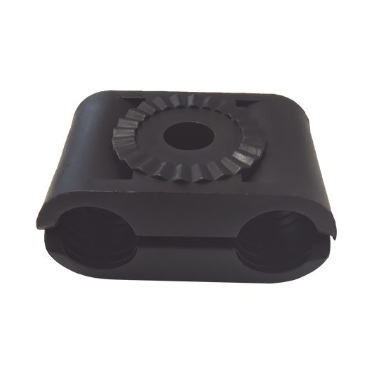 Sujetador de Doble Click para Cable Coaxial de 1/2 Pulgada Paquete de 10 Piezas