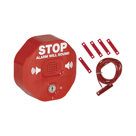 Alarma Multifunción Exit Stopper® para proteger puertas dobles (incluye contactos magnéticos)