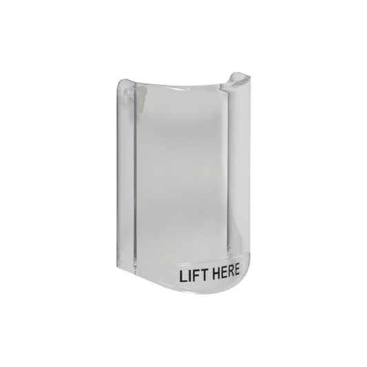 Cubierta Protectora De Policarbonato, Súper Resistente, Sin Sonido, Texto En Ingles, Para Botones Multiusos Serie Stopper® Station De STI