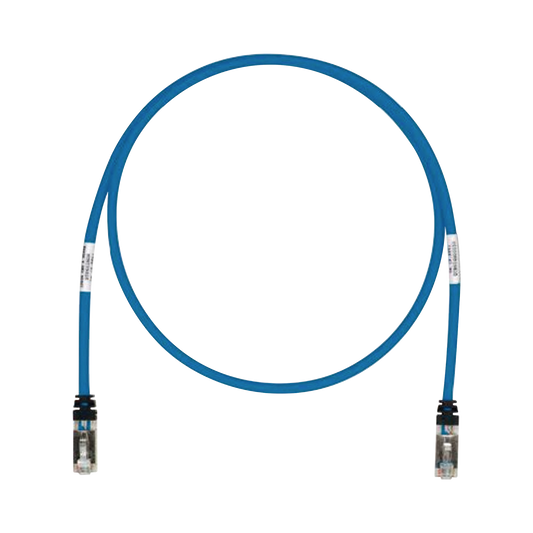 Patch Cord Cat6A, Blindado S/FTP, CM/LS0H, 15.24 Metros (50 Pies), Color Azul