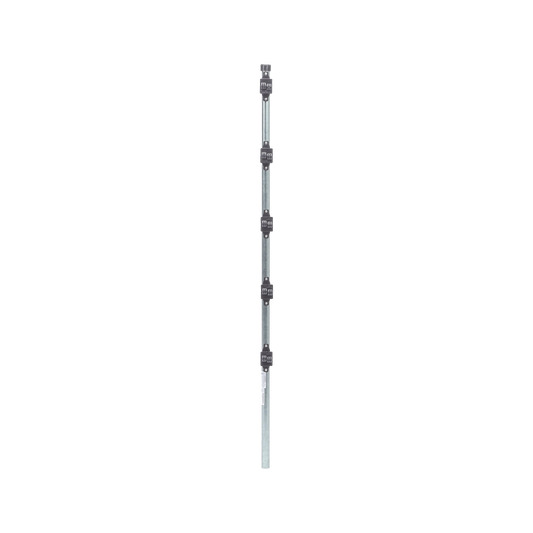Poste con altura de 1m para cercos eléctricos/ Incluye base multiposicion fabricado 100% con acero galvanizado con 5 aisladores de paso