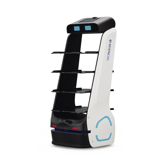 Robot para servicio de mesero o repartidor T5LB  ubicado por etiquetas en techo