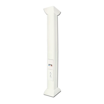 Pole Blanco de 3m para instalaciones eléctricas, voz y datos, No incluye accesorios, se venden por separado los  modelos TEK100DUPLEX( accesorios de fijacion y contacto duplex) y TEK100UNI ( soporte y tapa universal) (13000-01000)