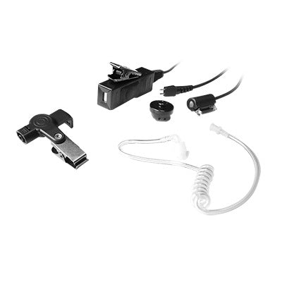 Micrófono - audífono de tres cables con tubo acústico de grado médico con conector de dos pines para KENWOOD y TXPRO