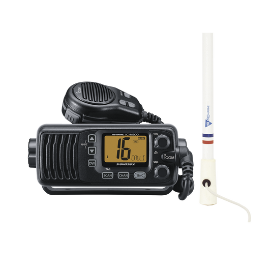 Kit de radio IC-M200 y antena marina TX-5206-SYS