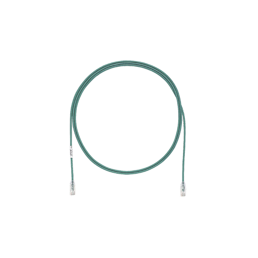 Cable de Parcheo TX6, UTP Cat6, Diámetro Reducido (28AWG), Color Verde, 0.91 Metros (3 Pies)