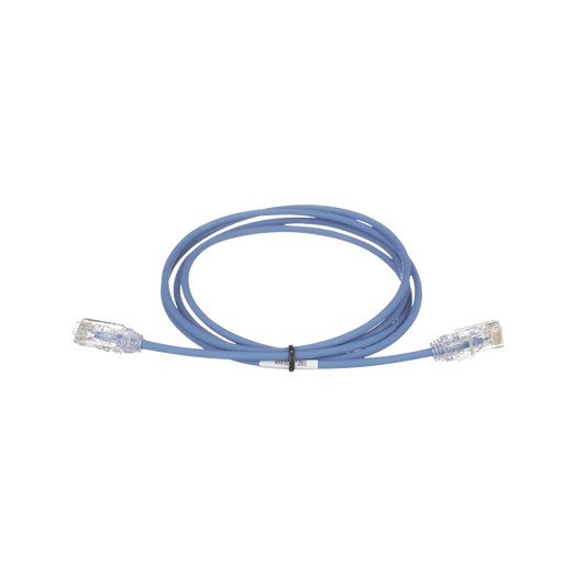 Cable de Parcheo TX6, UTP Cat6, Diámetro Reducido (28AWG), Color Azul, 12.5 Metros (41 Pies)