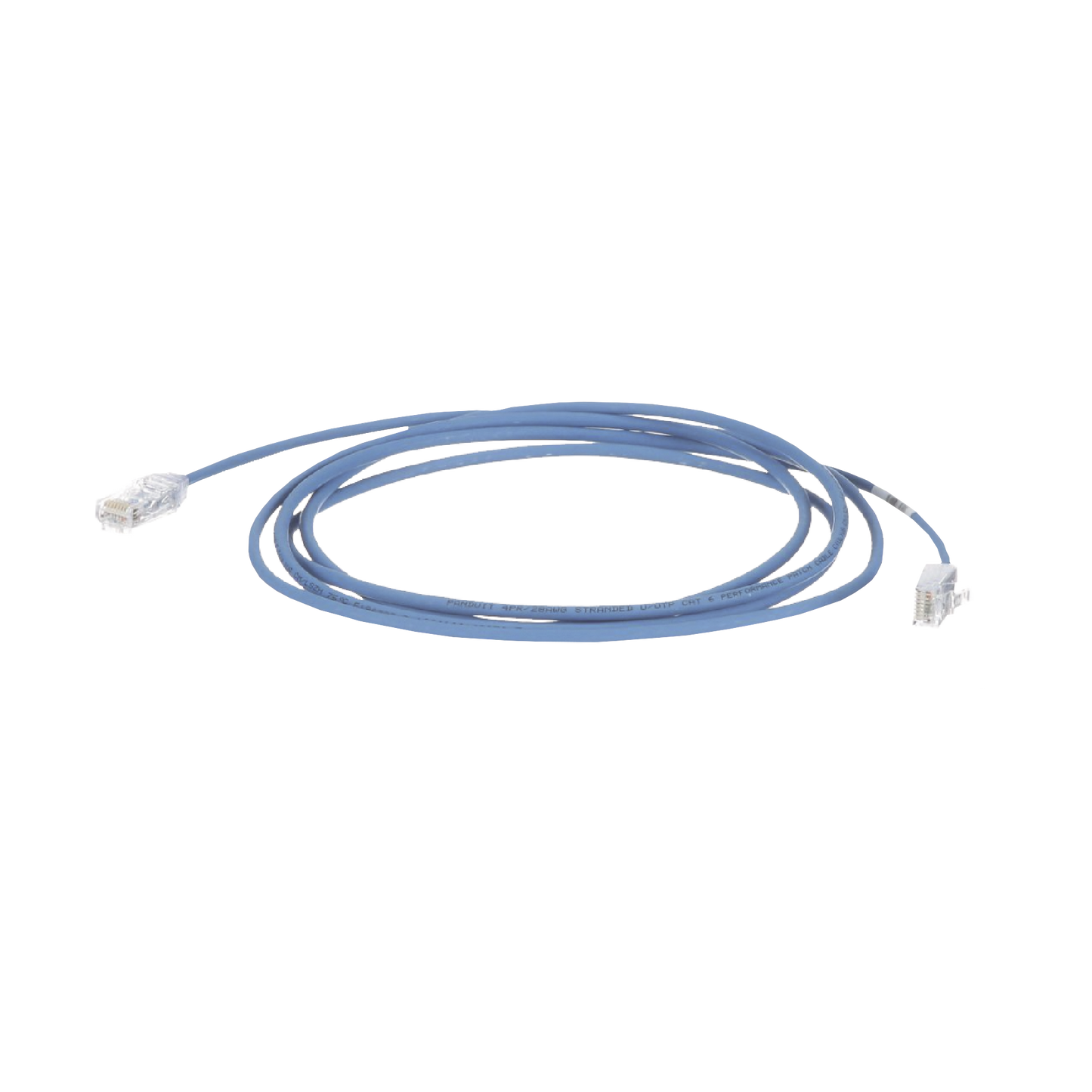 Cable de Parcheo TX6, UTP Cat6, Diámetro Reducido (28AWG), Color Azul, 13.72 Metros (45 Pies)