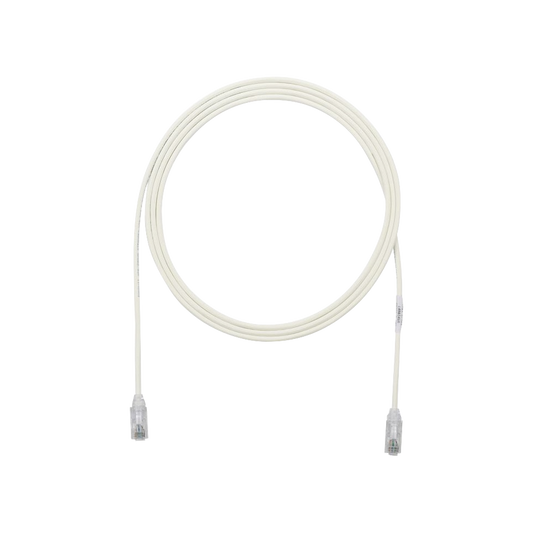 Cable de Parcheo TX6, UTP Cat6, Diámetro Reducido (28AWG), Color Blanco Mate, 1.52 Metros (5 Pies)