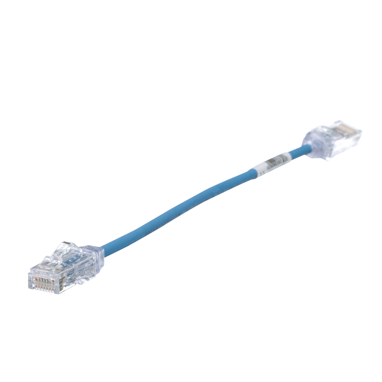 Cable de Parcheo TX6, UTP Cat6, Diámetro Reducido (28AWG), Color Azul, 20.2 cm (8 Pulgadas)