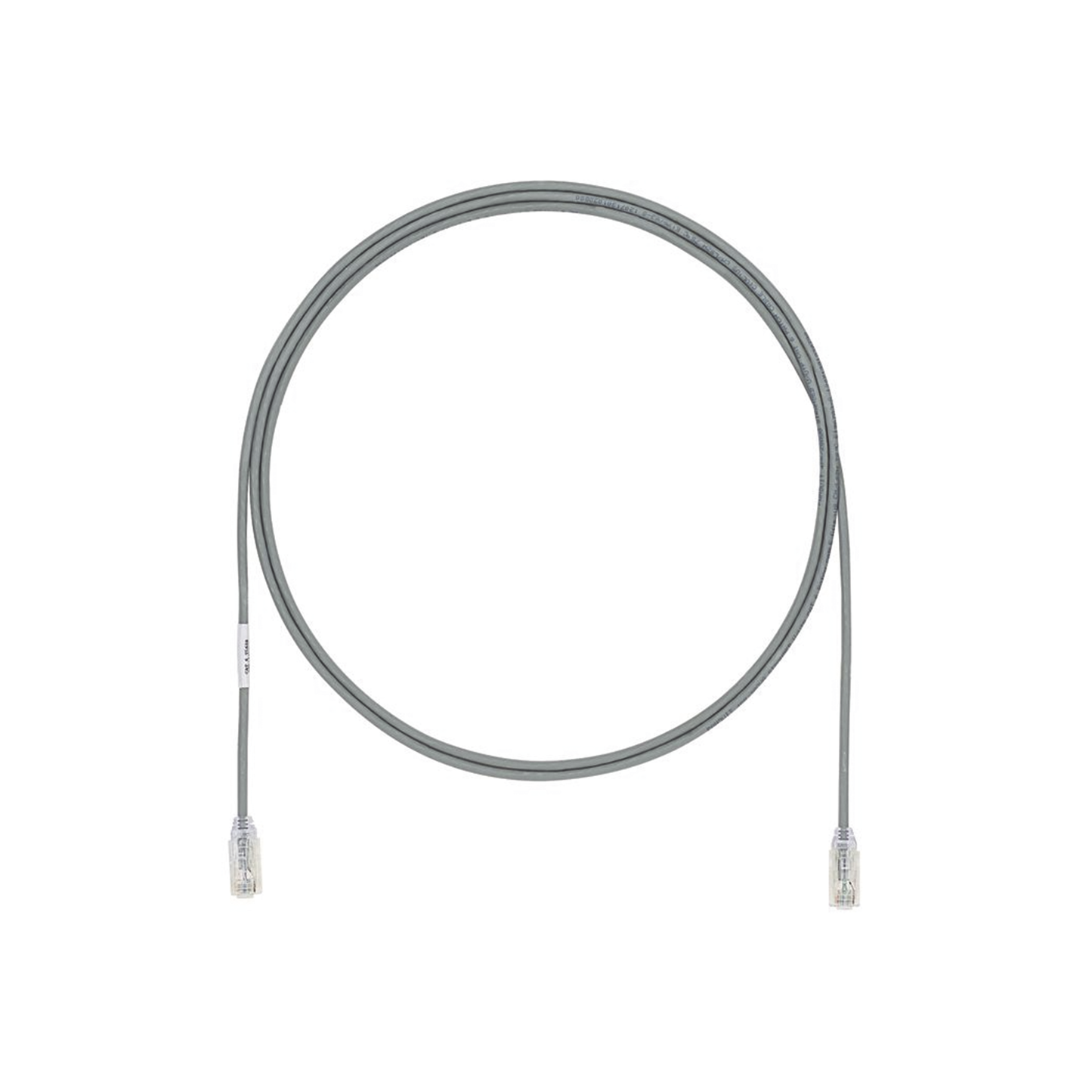 Cable de Parcheo UTP Cat6A, CM/LSZH, Diámetro Reducido (28AWG), Color Gris, 6.1 Metros (20 Pies)